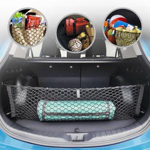 Envelope Style Trunk Mesh Cargo Net for Toyota RAV4 2013-2025, Automotive Exterior Accessories - Premium Car Storage Organizers, Cargo Bed Net for Pickup Truck, Smart Vehicle Storage Organizer