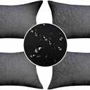 Demetex 12x20 Outdoor Pillow Covers Waterproof Throw Pillow Covers Rectangular Linen Pillow Cases for Couch Balcony and Patio, Set of 4, 12 x 20 Inch, Black