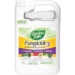 Garden Safe Brand Fungicide3, 1 Gallon, Fungicide, Insecticide and Miticide with Neem Oil Extract for Organic Gardening, Controls Black Spot, Rust, Aphids and Spider Mites