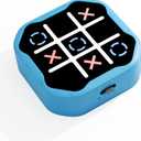 Handheld Game for Kids, 3-in-1 Electronic Tic Tac Toe Toy with Memory Challenge & Silent Mode, Fun Gift for Boys and Girls, Blue (Battery-Powered)