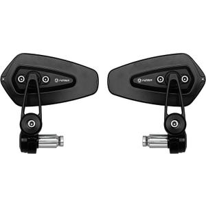 FENRIR CNC Aluminum Alloy Cafe Racer Black Motorcycle Bar End Mirrors Side Folding 22MM 7/ 8" inch Handlebar Mirror Universal Rear View For M6/ M8 Standard Super Sport Naked Street Bike Scooter Minimoto