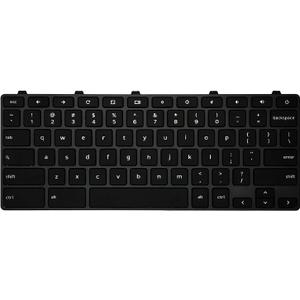 00D2DT, 0G6FD2 Replacement US Keyboard for Dell Chromebook 11 3100, 3110, 3120 Series, Black, with Power Key