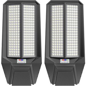 loyoele Ultra-Bright Solar Street Light with Motion Sensor, 11000W Commercial Outdoor Solar Security Light, IP67 Waterproof, Dusk-to-Dawn LED Flood Light for Yard, Parking Lot, Driveway, Barn, Garden