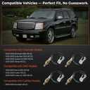 Set of 4 Oxygen Sensor Upstream Downstream O2 Sensor Compatible with 2003-2005 Chevy Silverado Suburban Avalanche 1500 Tahoe, GMC Yukon Yukon XL Sierra 1500, Cadillac Escalade 5.3L V8 Replace 234-4668