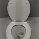 Bemis 500EC Durable Wood Toilet Seat with Easy Clean Hinges, Made in USA, Round, Biscuit