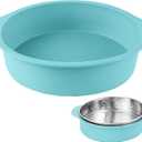 10 Inch Round Silicone Cheesecake Pan Protector Leakproof Springform Pan Protector for Water Bath Baking, BPA Free Food Grade Silicone, Fits 10 Springform Cake Pans