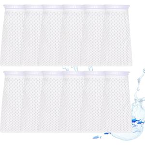12 Pack 4 Inch Filter Sock, 150 Micron, Ring Honeycomb Filter Socks, Filter Socks for Saltwater Aquarium,Freshwater Aquarium Filter Bags, Filter Bags for Fish Tank