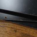 Tribesigns Coffee Table Square LED Coffee Table Engineered Wood Low Center Cocktail Tables for Living Room (Rustic Brown+Black)