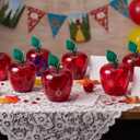 TIEYIPIN Large Red Apple Container with Blank Cards, Plastic Apple Shaped Gift Box Candy Jar, Back to School Teacher Appreciation Gift, Wedding Party Favor, Christmas Decorations Supplies, 6 Pack