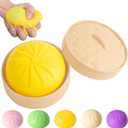 Dumpling Squishy, Mystery Squishy Dumpling Box, Sensory Stress Ball Squeeze Toys for Stress Relief, Cute Soft Decompression Dough, Birthday Gift (Yellow)