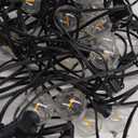 Brightown Outdoor String Lights, 50FT 25 G40 Bulbs Shatterproof Patio Lights, IP65 Waterproof Dimmable Hanging Connectable Globe LED Outdoor Lights for Backyard, Bistro, Porch, Deck, Balcony (Black)