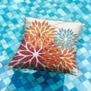 DFXSZ Outdoor Throw Pillow Covers 18x18 Inch Set of 2 Waterproof Spring Summer Geometric Elegant Burnt Orange Outdoor Pillow Covers for Patio Funiture Garden Couch 168D18