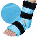Relief Expert Ankle Ice Pack Wrap  Reusable Cold Gel Pack for Foot and Heel, Dual-Sided Design with Soft Plush Lining, Flexible Cold Compress for Achilles and Ankle Support, Blue