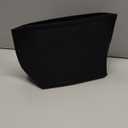 Purse Organizer Insert for Longchamp Le Pliage Tote Bag, Lightweight Felt Handbag Organizer with Cup Holder and Zipper Pocket, Compact Storage Insert for Totes and Handbags BLACK-M