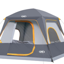 4-Person Cabin Camping Tent with Instant Setup, Gray