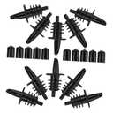 ULTECHNOVO 36pcs Multi-purpose Plastic Oil Pourer Reusable Dispenser Spouts for Wine Vinegar Oil Sauce Bottles Black