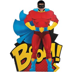Fun Express Superhero Standup - Cardboard Photo Cutout (4 ft Tall) - VBS Vacation Bible School Supplies/Decor