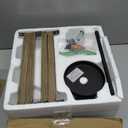 4 Light Farmhouse Chandelier, Rustic Ceiling Light Lantern Light Fixture with Wood Painted Metal Cage and Adjustable Chain, E12 Base Geometric Hanging Light Fixture for Entryway, Kitchen, Indoor