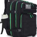 45L Tactical Assault Backpack - 3 Day Assault Pack with MOLLE Waterproof Rucksack (Back Green)