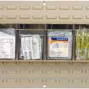Akro-Mils TiltView Plastic Storage Cabinet with 3 Tilt Out Bins, Horizontal Plastic Parts Organizer, Teacher Toolbox, and Office Supply Organizer, 23-5/8" W x 9-7/16" H x 7-7/8" D, Stone