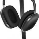 VICHYIE Headphone Stand for AirPods Max, Headset Holder with Aluminum Supporting Rod, Heavy Base Desk Stand Headphones Support Accessory for All Headphones - Black