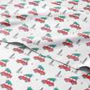 Queen Christmas Christmas Cars Sheet Set - Holiday Xmas Pattern Bedding Set - Deep Pockets - Snug Fit - 4 Piece - Wrinkle Free - Cooling Festive Winter - Holiday Sheets for Women, Men, Kids & Teens