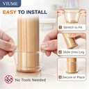 32 Pcs VIUME Chair Leg Floor Protectors for Hardwood Floors Silicone Covers to Protect Wood Tile Floors Scratches Felt Pads Furniture Leg Caps Reduce Noise (Fit:1.3"-2")