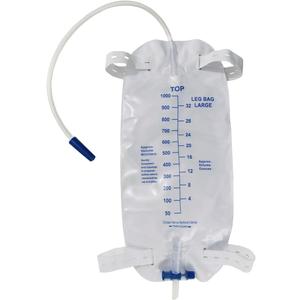 10 Pack Catheter Bags Leg Bag Urinary Drainage Bag with Cloth Straps Anti-Reflux Valve 32 Oz with 16 Tubing