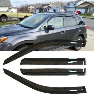 4pcs Original Shatterproof Side Window Wind Deflectors for Forester 14-18,Tape-on Rain Guards Sets,Nice Looking Window Visors for Cars,Vent Deflector Sun Shade for 2014-2018 Subaru Forester 94375