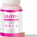 Glow Collagen Gummies with Hyaluronic Acid & Resveratrol | Gentle Support for Skin, Hair & Nail Care | Non-GMO | 90 Count (1)