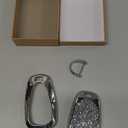 Royalfox 3 4 5 6 Buttons 3D Bling Diamond Rhinestones Girly Smart Remote Key Fob Case Cover for 2016 2017 2018 2019 2020 2021 2022 Chevy Chevrolet Malibu Camaro Cruze Traverse (Silver)