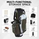 Smartway Golf Bags 14 Way, Lightweight Carry Golf Stand Bag 10-Pocket