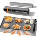 Food Warming Mat with Heat-Resistant Pad, 26X15 Inch, 6 Temperature & 6 Timer Settings, Child Lock Safety, Food Warmer Chafing Dishes for Buffet, Gatherings, Parties, Everyday Use (Dark Grey)