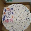 Nook Theory 4 Pack Reusable Bamboo Plates - Non-Toxic Toddler and Kids Plate, Dishwasher Safe, Not Microwavable Dinnerware (Terrablue 10")