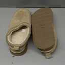 Womens Platform Slippers Ankle Mini Boots Water Resistant Genuine Suede Snow Winter Slippers Fur Fleece Lined Sneakers Cozy Outdoor Warm Slip On House Shoes (39, Apricot)