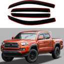 Rain Guards Side Window Visor Vent Outside Mount Fits for Toyota Tacoma Double Cab 2016 2017 2018 2019 2020 2021 2022 2023