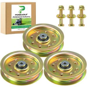 3 Pack 756-04129b Idler Pulley Replaces 956-04129b 753-08171 753-08068a 78-065 for Cub Cadet 42" 50" RZT50 RZT54 LTX1040 LTX1045 LTX1050 LT1045 LT1050 Craftsman LT2000 Troy Bilt 42" Mowers