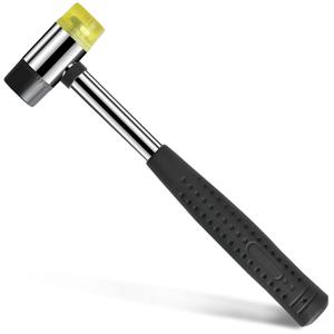 Small Rubber Mallet Hammer  25 mm Lightweight Double-Sided Rubber and Plastic Head | Non-Slip Ergonomic Grip | Durable, Scratch-Free Tool for Jewelry Making & Repair, Christmas Craft, Furniture Setup