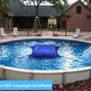 4x4ft Pool Pillow for Above Ground Pools, 0.5mm Extra Thick & Strong Cold-Resistant Poo l Pi llows for Closing Winter, Pool Pillow for Winterizing to Last All Season(with 33ft Rope)