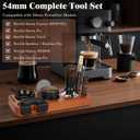 8 PCS Espresso Accessories Kit, 54mm Espresso Tamper Kit Coffee Tamper Set with Coffee Distributor, Espresso Tamping Station, Espresso WDT Stirrer,Dosing Funnel, Fits Breville 54 mm Portafilter