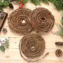 Janinka 6 Pcs 15 Feet Grapevine Garland Natural Grapevine Wreath for Crafts DIY Twig Garland Rattan Hanging Vine Wreath for Wedding House Holiday Door Vase Wall Home Decor