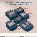 6-Pack Large Compression Packing Cubes for Travel - Lightweight Compression Packing Cube Set, Water-Resistant Luggage Organizer Bags & Suitcase Organizers, Travel Cubes for Carry-On, Checked Luggage