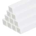 MECCANIXITY 10pcs 20" Plastic Model Tube ABS Solid Square Bar 0.24"x0.24" White Easy Processing for Architectural Model Making DIY
