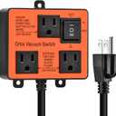 Automatic Vacuum Switch, Ortis Vacuum Switch for More Power Tools, Delay Vacuum On/Off to Prevent Circuit Overload and Tripping, Keep Your Workplace Cleaner, Better for Your Lung (Orange)