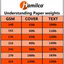 Hamilco White Cardstock Thick Paper - Blank Index Flash Note & Post Cards with Rounded Corners - Greeting Invitations Stationery 5 X 7" Heavy weight 80 lb Card Stock (100 Pack)