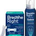 Breathe Right Extra Strength Clear Nasal Strip (44ct) and Breathe Right Saline Nasal Rinse Spray 4.0 oz Bundle