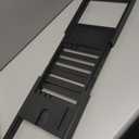 Luxury Bathtub Caddy Tray for Tub - Foldable Bamboo Bath Table Tray with Book and Wine Glass Holder, Expandable Bathroom Accessories for Spa or Reading Lite Style,Black