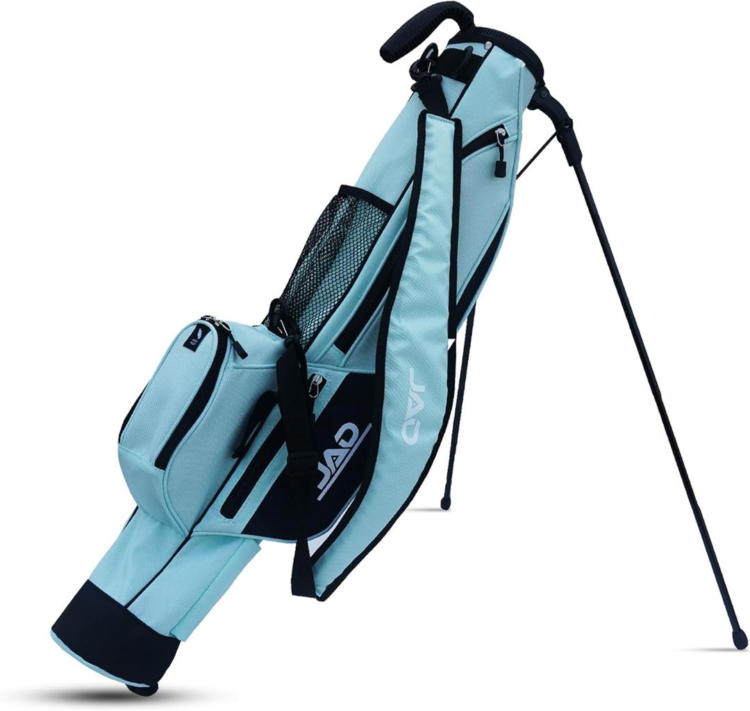 Sunday Golf Bag - Premium Everyday Sunday Golf Bag with Stand for Men, Women and Ladies, Ultra Lightweight, Easy to Carry Pitch n Putt Carry Bag (Aqua)