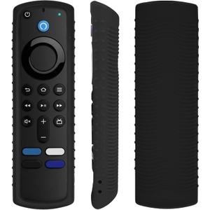 Remote Cover Case Skin for Fire TV Stick, Compatible with Most Models of Fire Stick 4k/Voice, Shockproof, Dustproof, and Washable (Black)