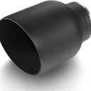 LCGP 2.5" to 4" Diesel Black Exhaust Tip, 5" Overall Length, Double Wall Design